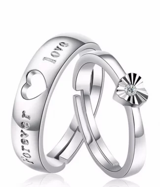 Alternative view of 23 kinds lover rings Endless Love Engagement Wedding Couple Rings Aneis Mens Jewelry Commitment Rings silver color jewelry